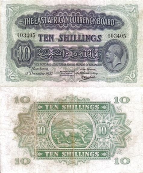 10 Shillings George V East Africa Numista