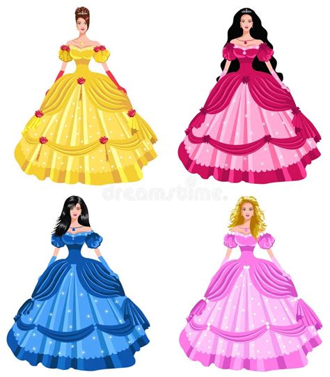 Princesas Do Conto De Fadas Ilustra O Do Vetor Ilustra O De F Mea