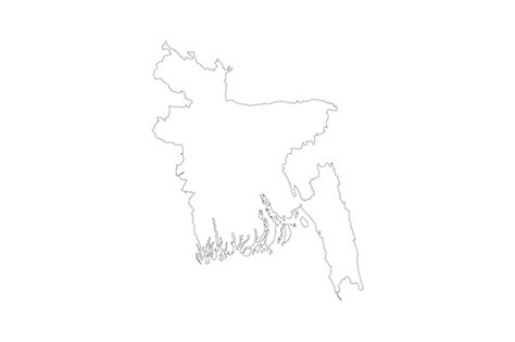 Premium Vector Bangladesh Map Line Art