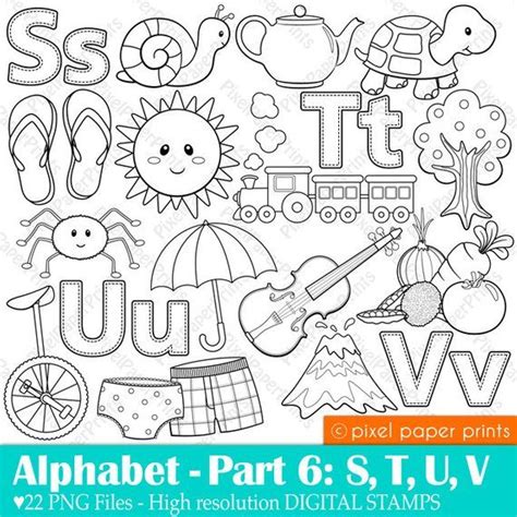 Art Digital Digital Stamps Photoshop Elementos Alphabet Clipart