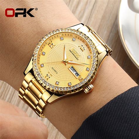 Opk Watch For Men Original Waterproof Quartz Business Dual Calendar