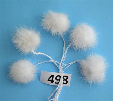 Pc Mm Large Mink Fur Pom Poms Genuine Fur Etsy Fur Pom Pom