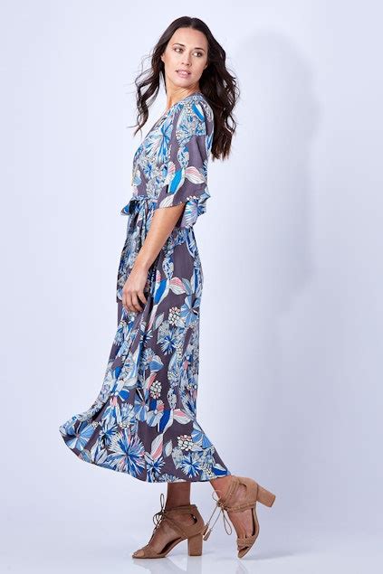 Boho Bird Magic In Me Wrap Dress Womens Calf Length Dresses