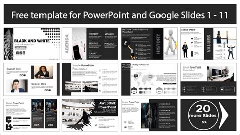 Mod Le Noir Et Blanc Mod Les Pour Powerpoint Et Google Slides