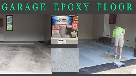 Garage Epoxy Floor Rust Oleum Epoxyshield Youtube