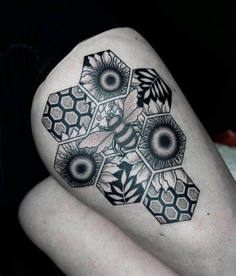 Beehive Pattern Tattoo