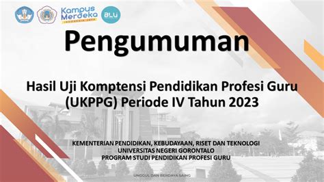 Pengumuman Kelulusan Peserta Uji Kompetensi Mahasiswa Pendidikan