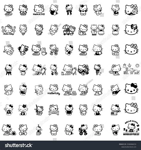 Hello Kitty Icons Kitty Symbols Vector Stock Vector (Royalty Free ...