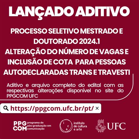 Aditivo 01 Processo Seletivo Turma 2024 Mestrado E Doutorado