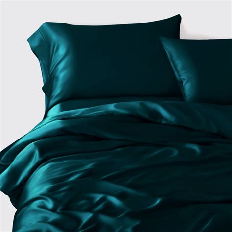 Teal Silk Duvet Cover