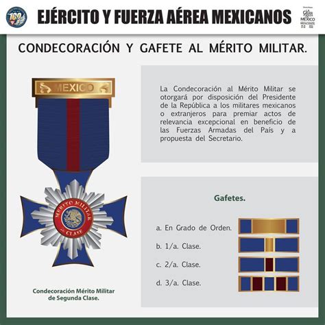 México Condecoración Y Gefete Al Mérito Militar Mexico Medal For Military Merit