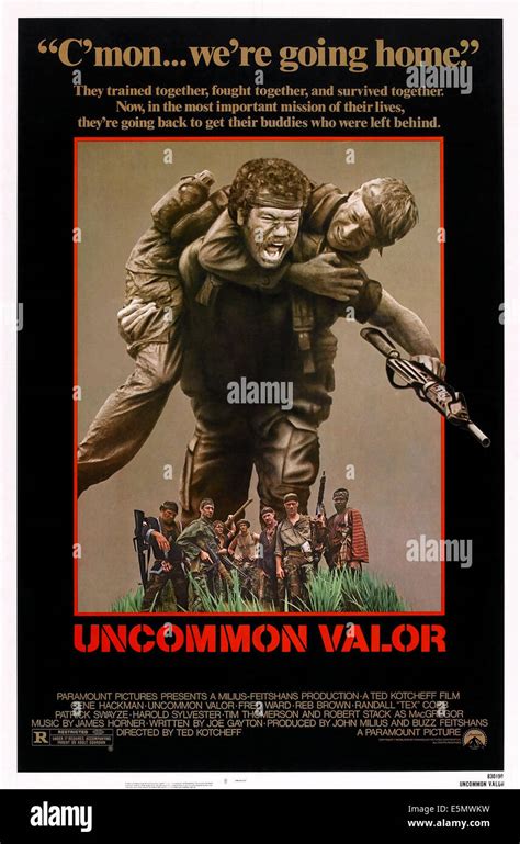 UNCOMMON VALOR, US poster art, center: Randall 'Tex' Cobb, 1983 ...