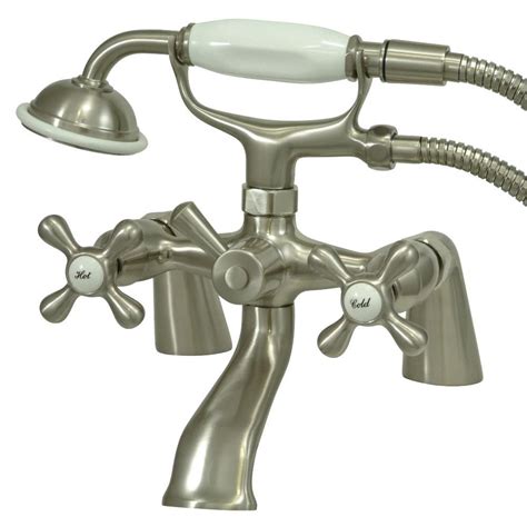 Kingston Brass KS267SN Kingston Clawfoot Tub Faucet With Hand Shower