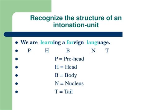 Ppt Unit Intonation Units Of English Powerpoint Presentation Free