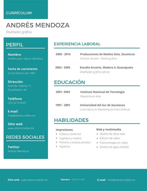 Plantillas Para Curriculum Vitae B Sicos Gratis Canva