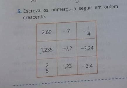 escreva os números a seguir em ordem crescente brainly br