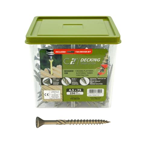 C2 Decking Screw with Organic Green Coating