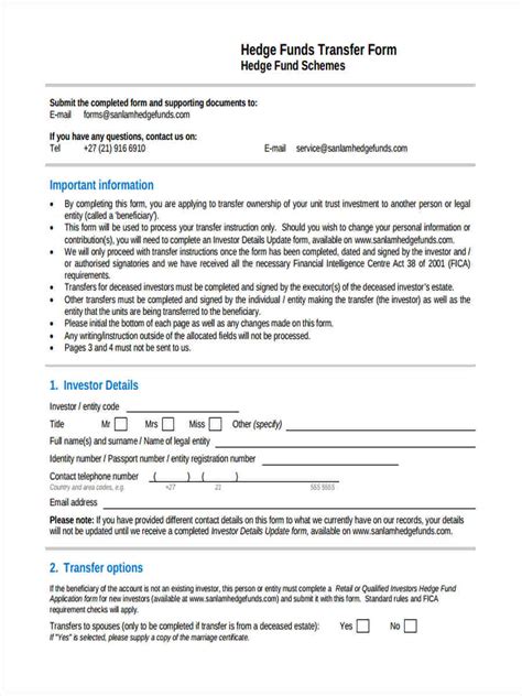 Free 9 Sample Fund Transfer Forms In Ms Word Pdf Excel