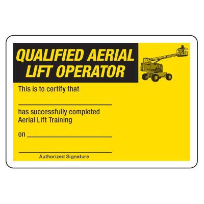 Forklift Certification Card Template