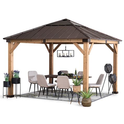 Buy Sunjoy Amari Outdoor Patio 11 Ft X 11 Ft Cedar Framed Wood Gazebo