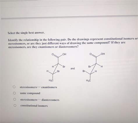 Solved Select The Single Best Answer Identify The Chegg