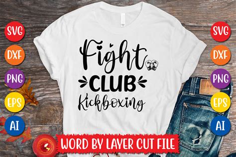 Fight Club Kickboxing SVG Design Graphic By MegaSVGArt Creative Fabrica