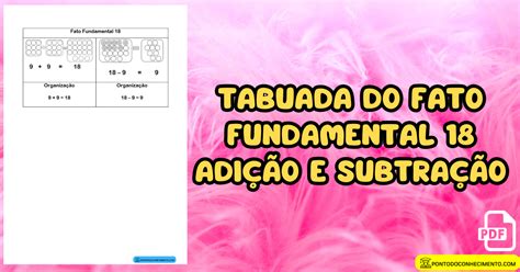 Arquivo de Fato fundamental 18 tabuada de adição e subtração Ponto do