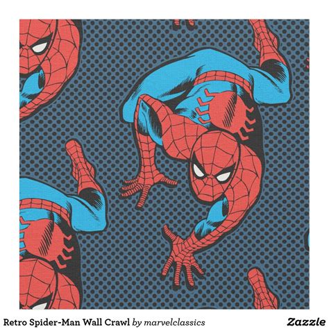 Retro Spider Man Wall Crawl Fabric Spiderman Spiderman Comic Retro