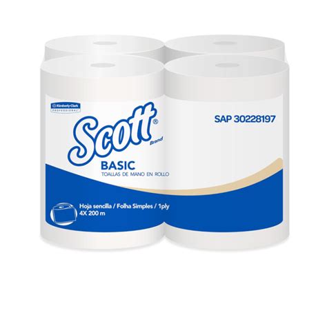 Papel Higi Nico Jumbo Roll Scott Essential Blanco Hoja Uso