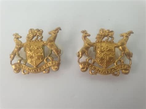 Other Badges And Insignia A Pair Of South Africa Ex Unitate Vires Military Saa Army Brass Badges