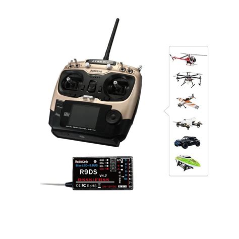 Radiolink AT9S Pro 2 4GHz 12CH RC Drone Remote With R9DS Receiver Zbotic