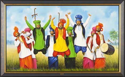 Bhangra In Punjab Painting Clip Art Library