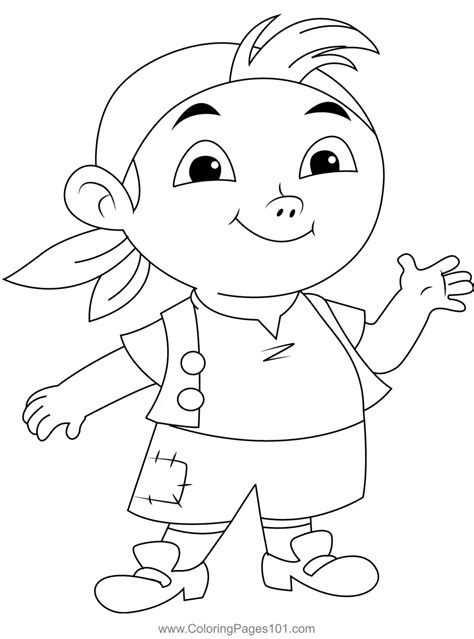 Cubby Coloring Page For Kids Free Jake And The Never Land Pirates