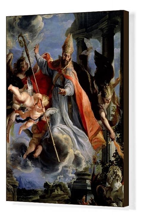 Print Of The Triumph Of St Augustine 354 430 1664 Oil On Canvas In