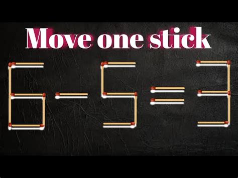 Genius Only Can Solve Matchstick Puzzles Part Youtube