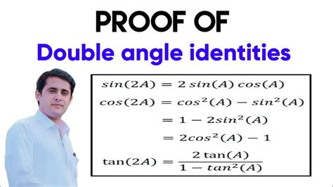 Proof Of Double Angle Identities Trigonometric Identities Youtube