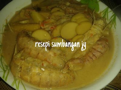 RESEPI SUMBANGAN JY 2008-2023: 906. UDANG LIPAN MASAK LEMAK DENGAN REBUNG