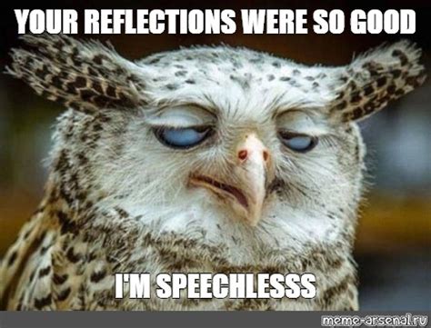 Meme: "YOUR REFLECTIONS WERE SO GOOD I'M SPEECHLESSS" - All Templates ...