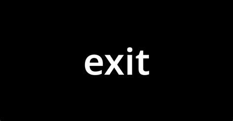 「エグジット(exit)」とは？ カタカナ語の意味・発音・類語辞典