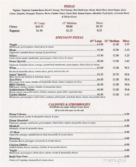 Menu Of La Porte Pizza In Laporte Co 80535