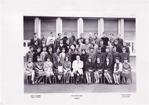 Photo De Classe Maths Elem 1 De 1965 Lycée Paul Duez Copains Davant