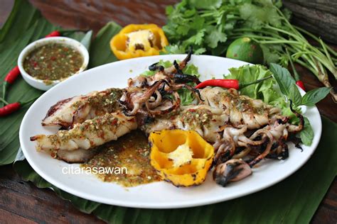 Sotong Bakar Madu Sos Seafood Thai Resepi Terbaik