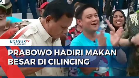 Capres Prabowo Hadiri Makan Besar Di Cilincing Bersama Bobon Santoso