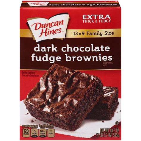 Duncan Hines Dark Chocolate Fudge Brownies Brownie Mix 18 2 Oz