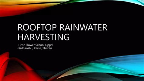 Rooftop Rainwater Harvestingpptx