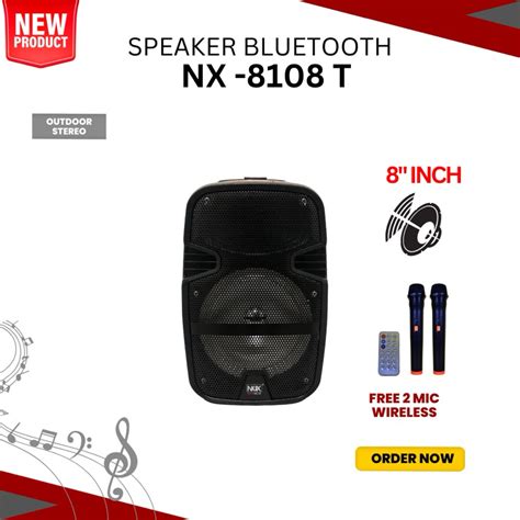 Jual Speaker Bluetooth Karaoke Size Inch Nixnox Nx Free Mic