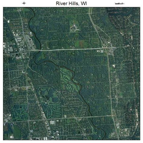 Aerial Photography Map Of River Hills Wi Wisconsin