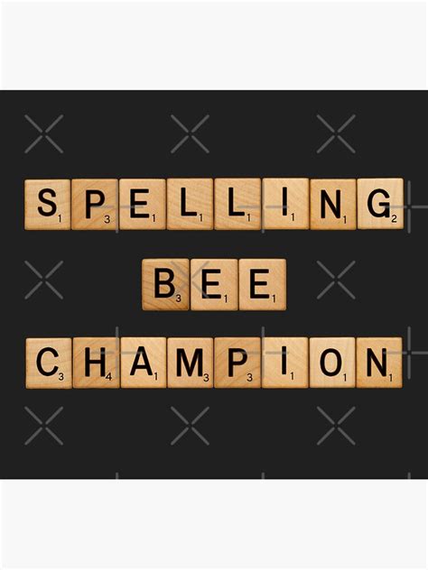 Spelling Bee Champion Scrabble Tiles Poster For Sale By