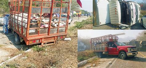 Camioneta Invade Carril Y Provoca Volcadura En Carretera De Oaxaca