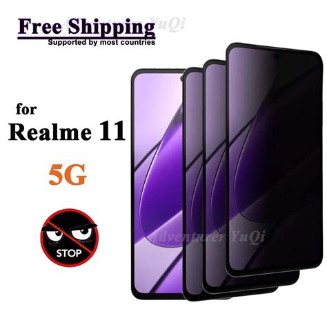 Anti Spy Screen Protector For Realme 11 5G Tempered Glass Privacy Anti